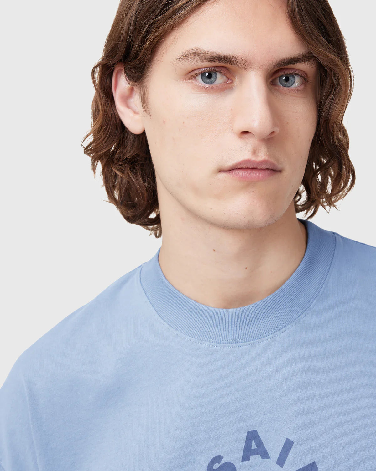 Light Gray טי שירט קצרה לגברים Tierra ALLSAINTS