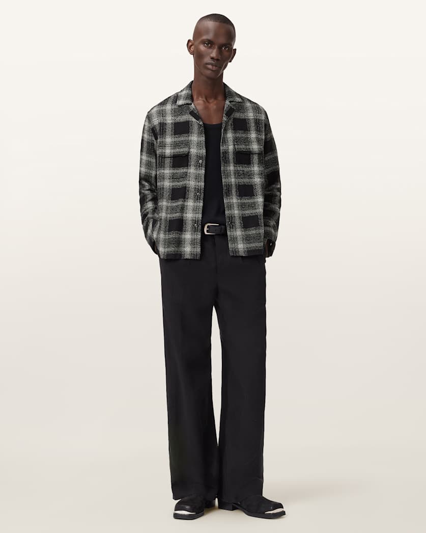 Beige חולצה מכופתרת ארוכה לגברים Teshio ALLSAINTS