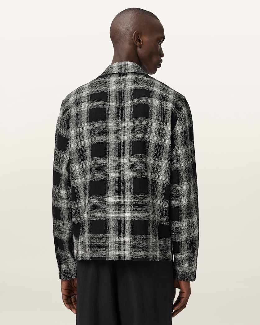 Light Gray חולצה מכופתרת ארוכה לגברים Teshio ALLSAINTS