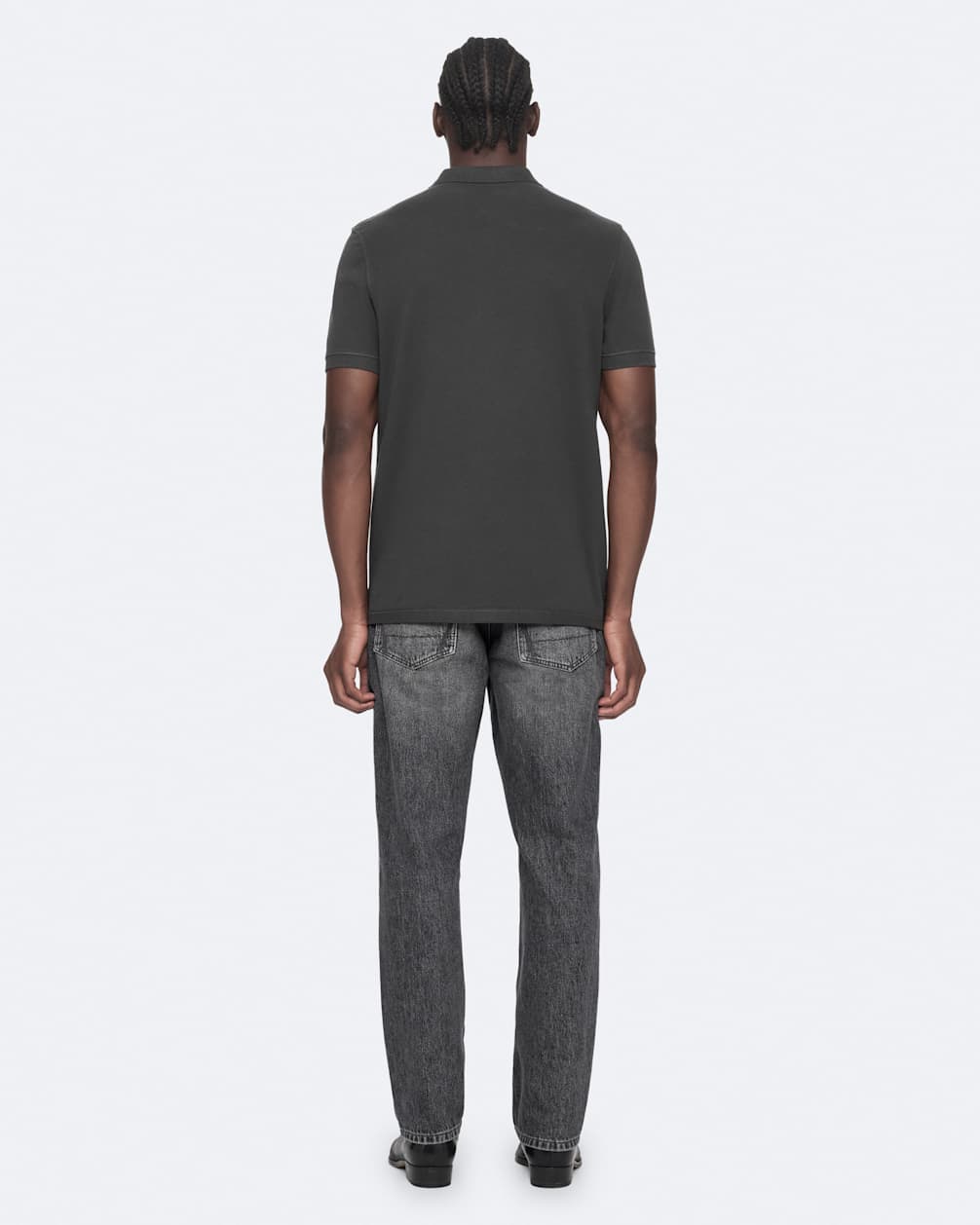 Dark Slate Gray חולצת פולו קצרה לגברים Reform ALLSAINTS