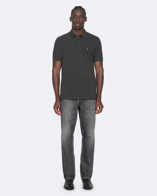 Dark Slate Gray חולצת פולו קצרה לגברים Reform ALLSAINTS