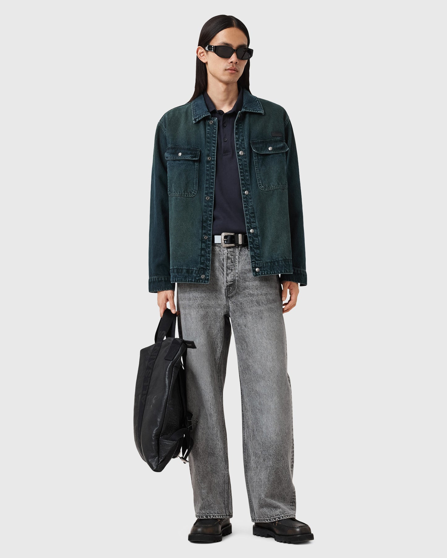 Dark Slate Gray מארז 2 חולצה פולו לגברים Reform ALLSAINTS