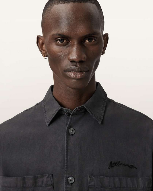 White Smoke חולצה מכופתרת ארוכה לגברים Rohdi LS ALLSAINTS