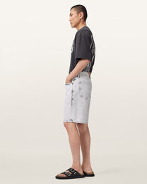 Antique White מכנסי ג׳ינס קצרים לגברים Lenny - Loose ALLSAINTS