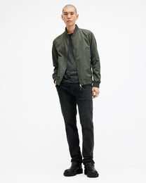 Dark Slate Gray ג'קט בומבר לגברים Bassett ALLSAINTS