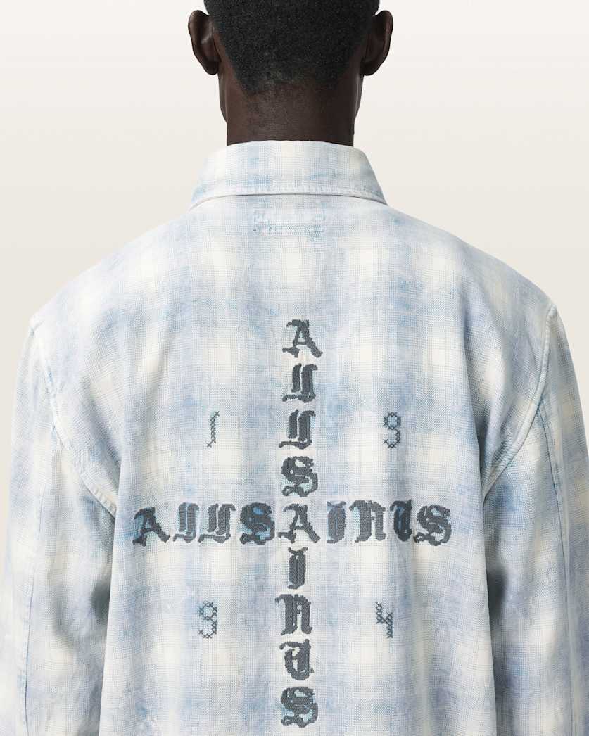 Lavender חולצה מכופתרת ארוכה לגברים Santos Ls Shirt ALLSAINTS