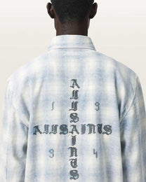 Lavender חולצה מכופתרת ארוכה לגברים Santos Ls Shirt ALLSAINTS