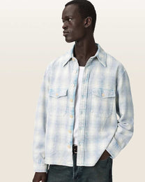 Lavender חולצה מכופתרת ארוכה לגברים Santos Ls Shirt ALLSAINTS