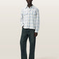 Light Gray חולצה מכופתרת ארוכה לגברים Santos Ls Shirt ALLSAINTS