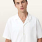 White Smoke חולצה מכופתרת קצרה לגברים Hudson Ss Shirt ALLSAINTS