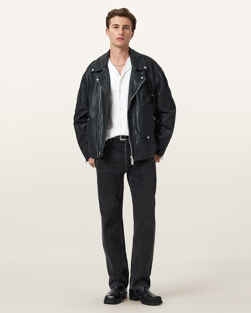 Seashell חולצה מכופתרת קצרה לגברים Hudson Ss Shirt ALLSAINTS