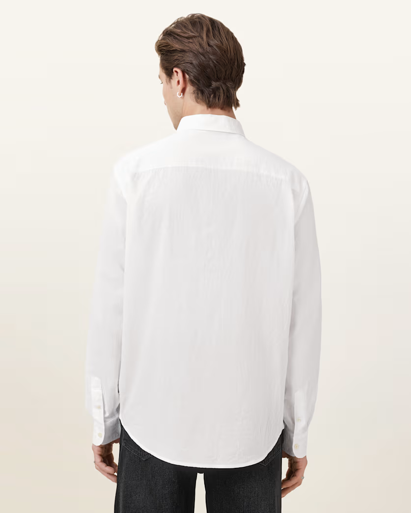 Beige חולצה מכופתרת ארוכה לגברים Cassis ALLSAINTS