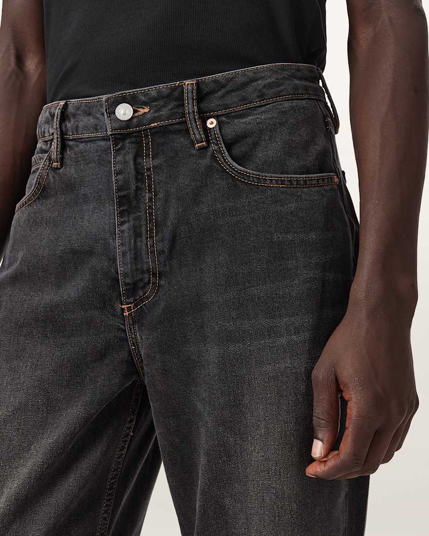 Dark Slate Gray ג'ינס ארוך לגברים Reid  - Straight Fit ALLSAINTS