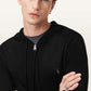Black קפוצ'ון לגברים Mode Merino Zip Up ALLSAINTS