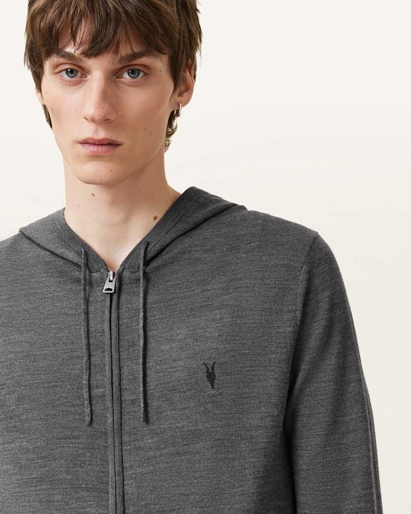 Dim Gray סווטשירט עם רוכסן לגברים Mode ALLSAINTS