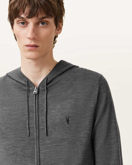 Dim Gray סווטשירט עם רוכסן לגברים Mode ALLSAINTS