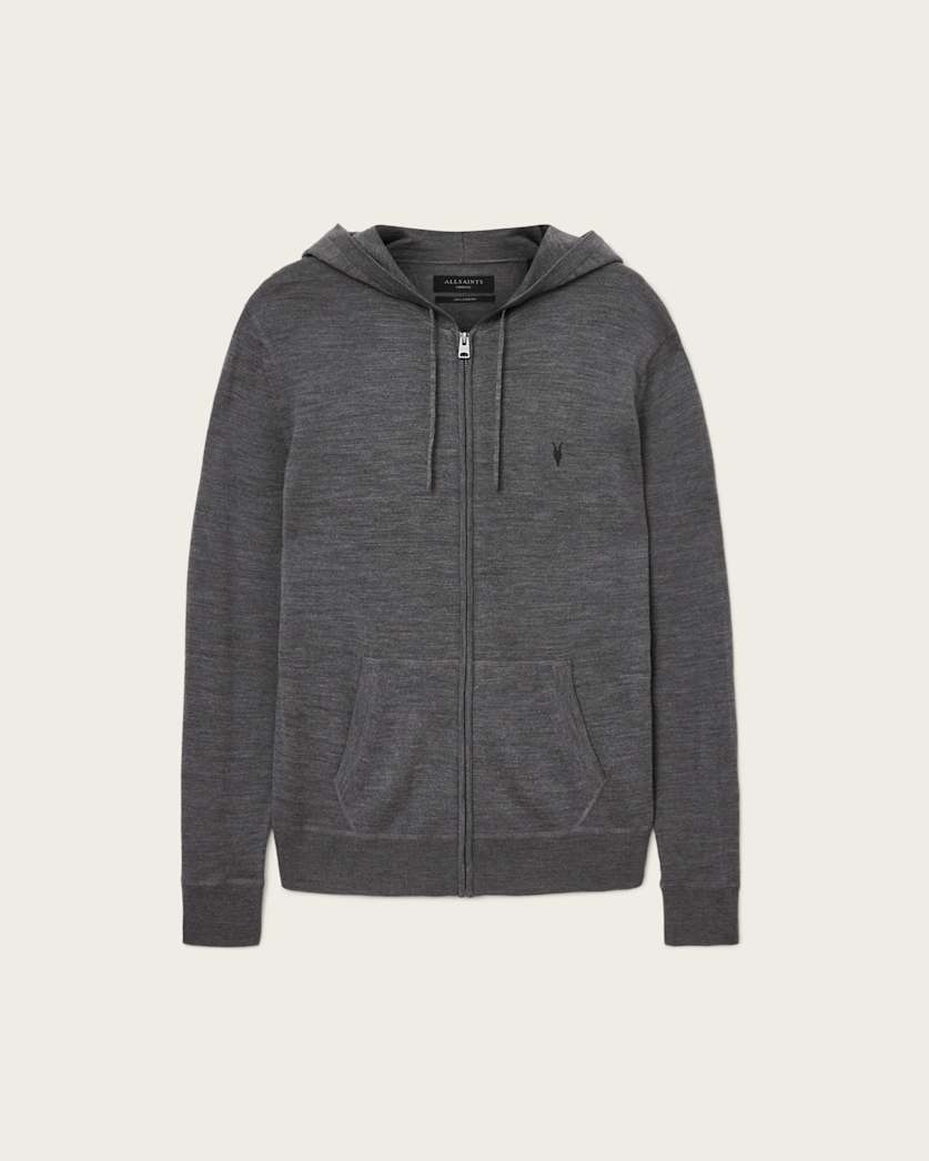 Dim Gray סווטשירט עם רוכסן לגברים Mode ALLSAINTS
