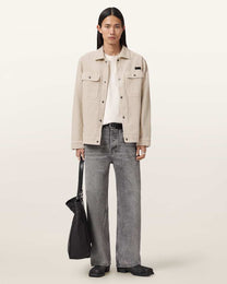 Seashell חולצה מכופתרת ארוכה לגברים Castleford Jacket ALLSAINTS