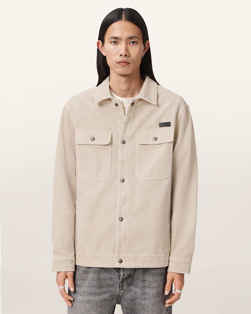 Gray חולצה מכופתרת ארוכה לגברים Castleford Jacket ALLSAINTS