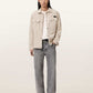 Antique White חולצה מכופתרת ארוכה לגברים Castleford Jacket ALLSAINTS