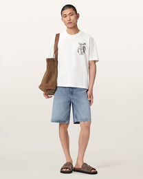 Seashell מכנסי ג׳ינס קצרים לגברים Jackson - Relaxed ALLSAINTS