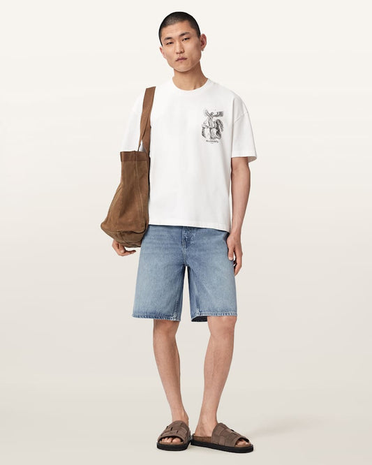 Seashell מכנסי ג׳ינס קצרים לגברים Jackson - Relaxed ALLSAINTS