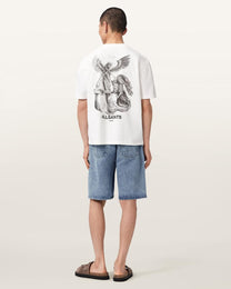 Seashell מכנסי ג׳ינס קצרים לגברים Jackson - Relaxed ALLSAINTS