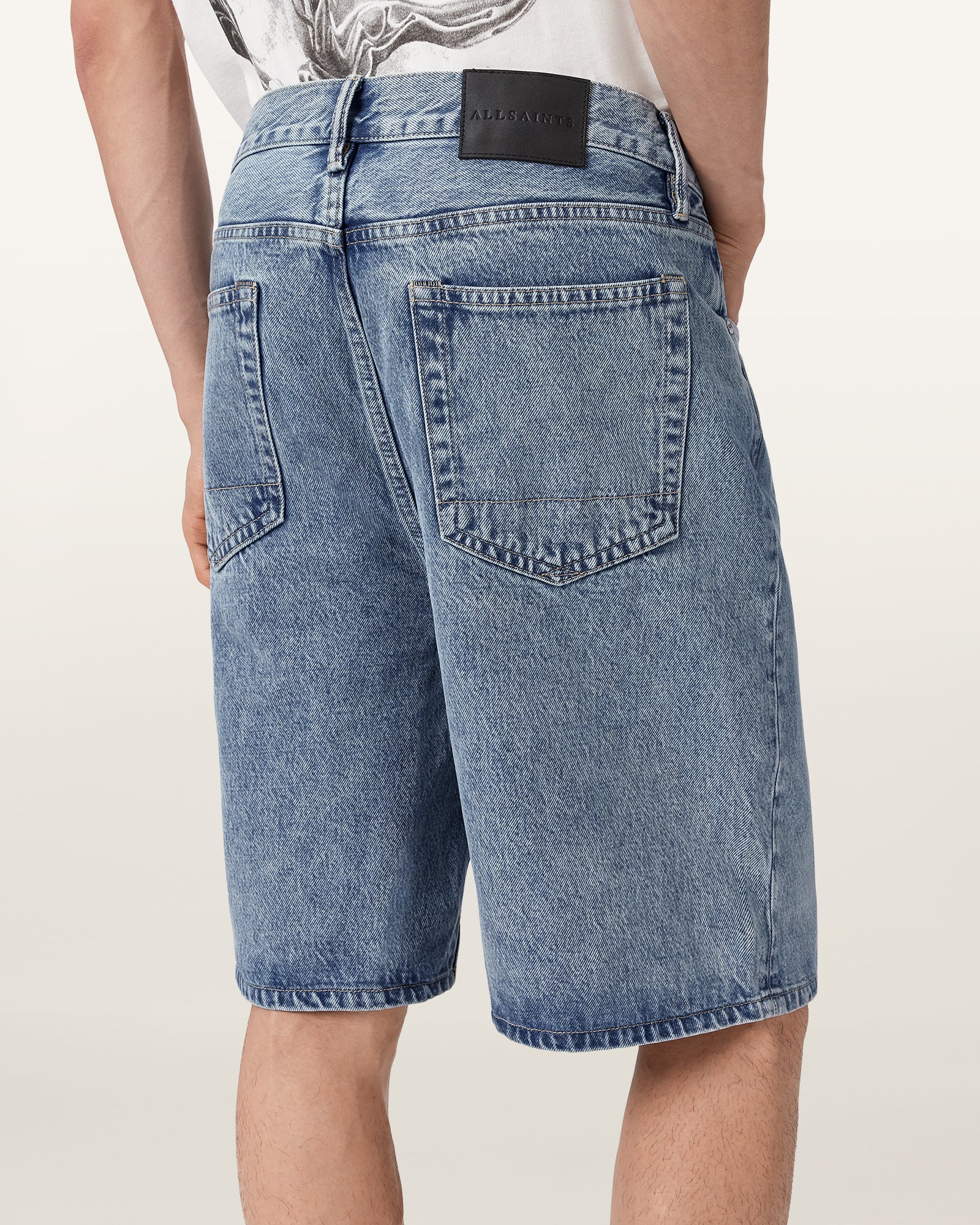 Slate Gray מכנסי ג׳ינס קצרים לגברים Jackson - Relaxed ALLSAINTS