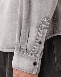 Gray חולצה מכופתרת ארוכה לגברים Al Denim ALLSAINTS