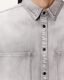 Gray חולצה מכופתרת ארוכה לגברים Al Denim ALLSAINTS