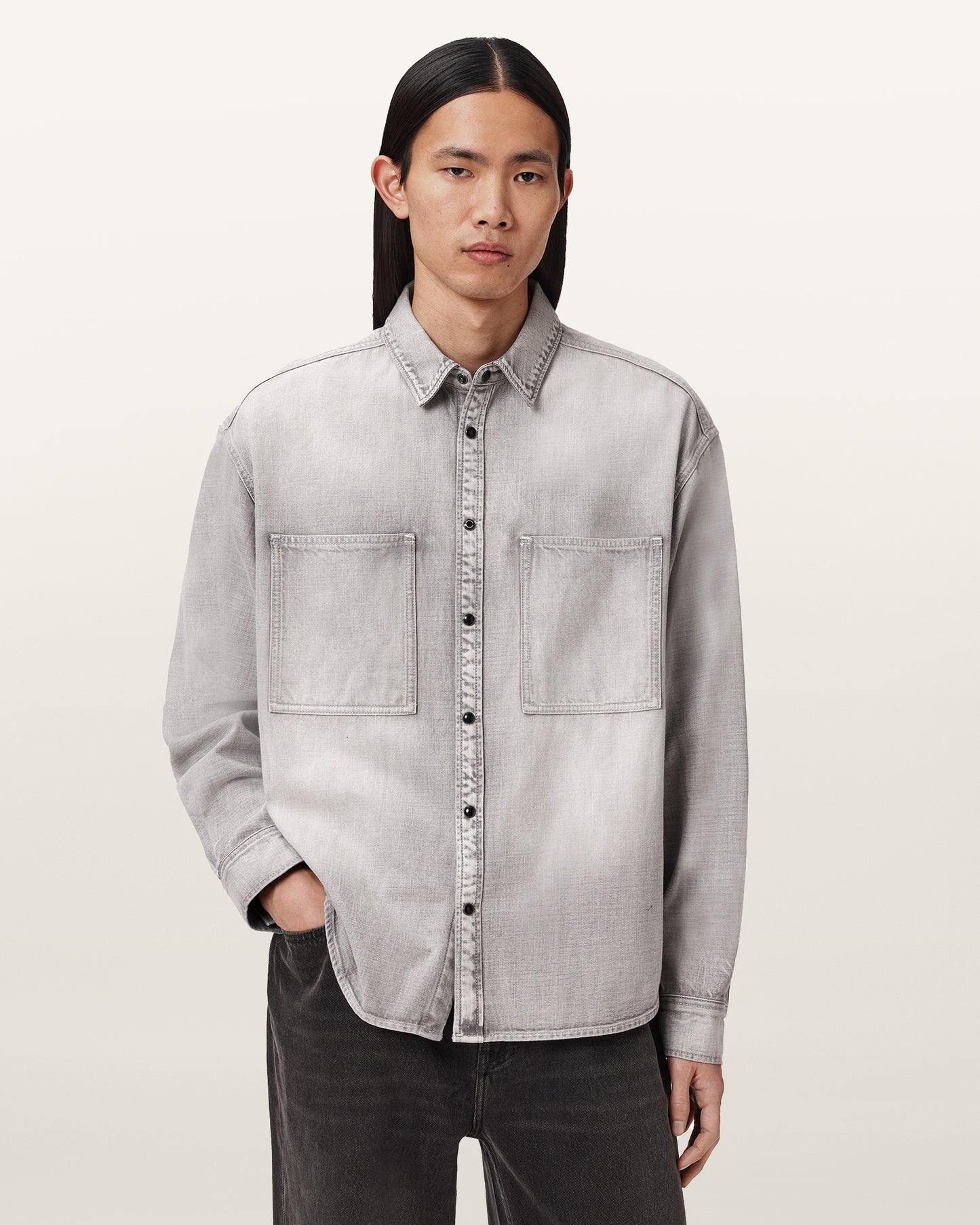 חולצה מכופתרת ארוכה לגברים Al Denim