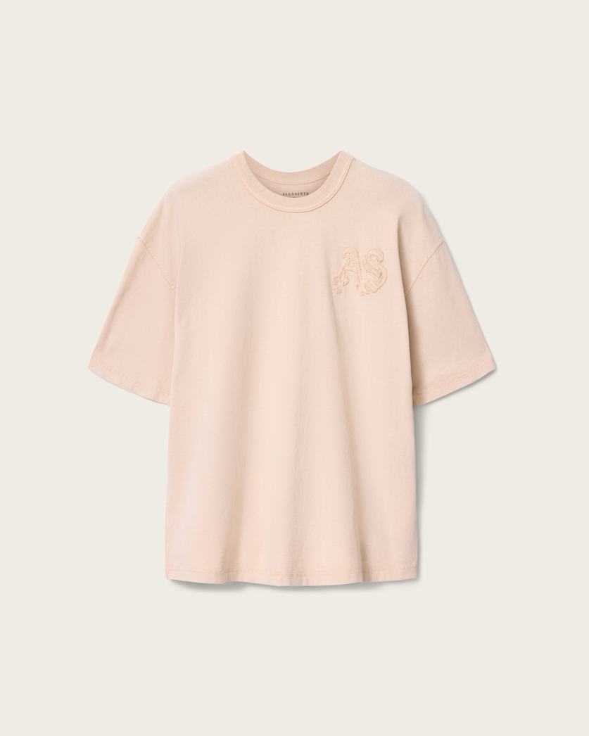 Light Gray טי שירט קצרה לגברים Insignia Ss Crew ALLSAINTS
