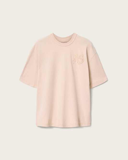 Light Gray טי שירט קצרה לגברים Insignia Ss Crew ALLSAINTS