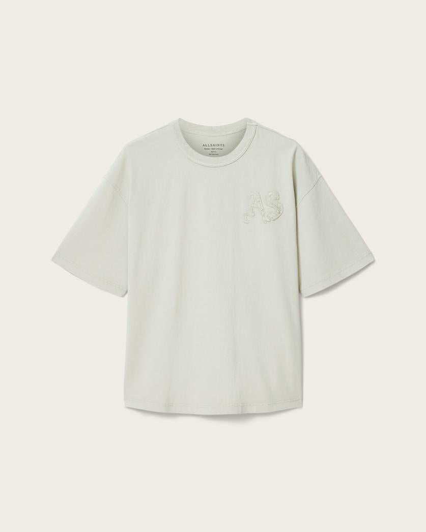 Light Gray טי שירט קצרה לגברים Insignia Ss Crew ALLSAINTS