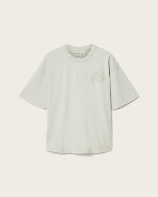 Light Gray טי שירט קצרה לגברים Insignia Ss Crew ALLSAINTS