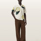 Antique White חולצת פשתן קצרה לגברים Nouvelle ALLSAINTS