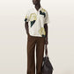 Antique White חולצת פשתן קצרה לגברים Nouvelle ALLSAINTS