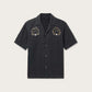 Dark Slate Gray חולצת פשתן רקומה לגברים Klavicle ALLSAINTS