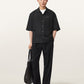 Antique White חולצה מכופתרת קצרה לגברים Circe Oversized ALLSAINTS