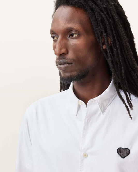 Black חולצה מכופתרת ארוכה לגברים Amante ALLSAINTS