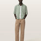 Light Gray חולצה מכופתרת קצרה לגברים Chopin ALLSAINTS