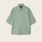 Dark Sea Green חולצה מכופתרת קצרה לגברים Chopin ALLSAINTS