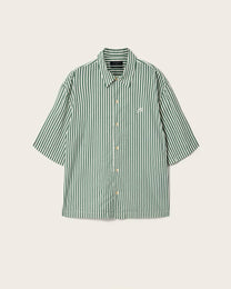 Dark Sea Green חולצה מכופתרת קצרה לגברים Chopin ALLSAINTS