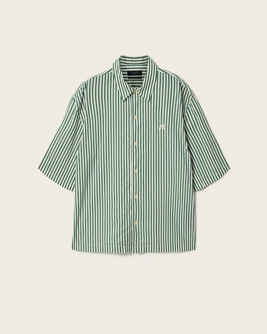 Dark Sea Green חולצה מכופתרת קצרה לגברים Chopin ALLSAINTS