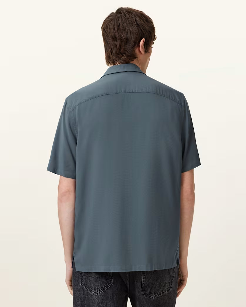 Beige חולצה מכופתרת קצרה לגברים Venice ALLSAINTS