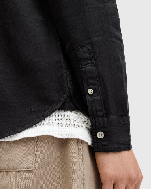 Black חולצה מכופתרת ארוכה לגברים Laguna ALLSAINTS