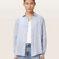 Light Gray חולצת מכופתרת ארוכה פשתן לגברים Loom ALLSAINTS