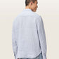 Light Gray חולצת מכופתרת ארוכה פשתן לגברים Loom ALLSAINTS