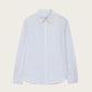 Light Gray חולצת מכופתרת ארוכה פשתן לגברים Loom ALLSAINTS