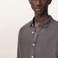 Dim Gray חולצת מכופתרת ארוכה פשתן לגברים Loom ALLSAINTS